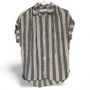 Madewell Black and White blouse
